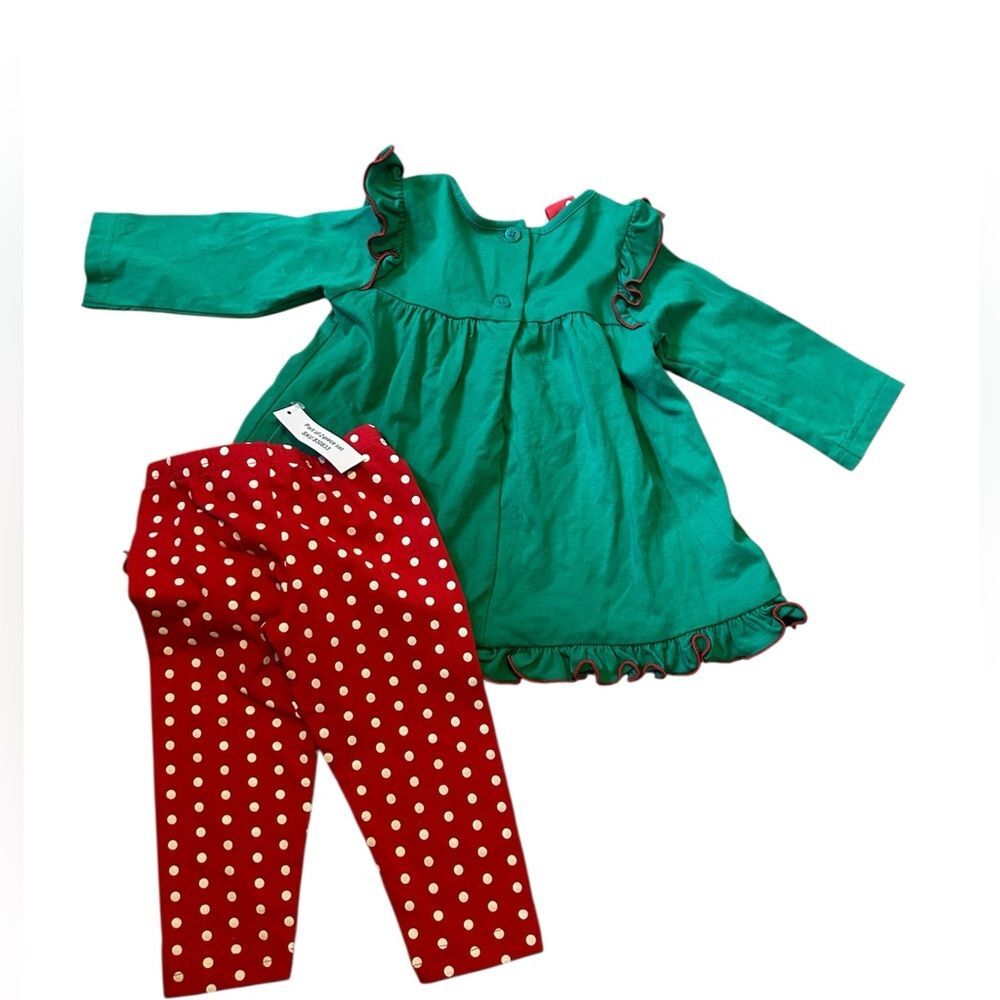 NWT Good Lad 2 Piece Girl’s Christmas Outfit Gingerbread House & Man 12M - Picture 3 of 4
